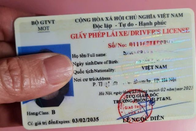 Giấy phép lái xe hạng B mới có nhiều điểm gần giống như hạng B1 cũ